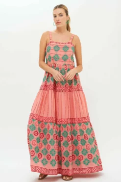 Strappy Maxi- Phoenix Rose -TUKE BAZAAR Sales Store Pheonix Rose Strappy Maxi 1 scaled