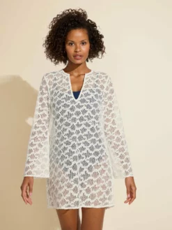 Quick-Drying Lace Cover-Up -TUKE BAZAAR Sales Store STY 1562 LaceTunic CoralLaceinCloudDancer D 2400X3200 5ac1f023 8cfe 4725 863a 0e9f8b03b7d1 scaled