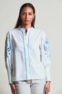 The Sandy Shirt -TUKE BAZAAR Sales Store SandyShirt WhiteBlue 1
