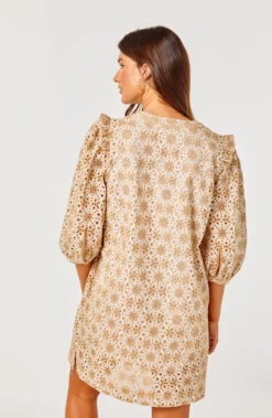Isabella Dress - Embroidered Cotton Eyelet - Latte -TUKE BAZAAR Sales Store Screenshot2023 04 07at10.46.27AM