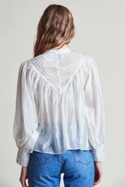 The Shiv Ruffled Shirt -TUKE BAZAAR Sales Store ShivRuffledShirt White 3