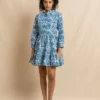 Short Dakota Dress In Blue Pheasant