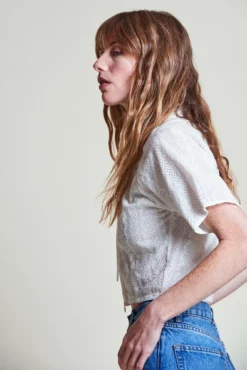 The Short Sleeve Giovanna Shirt -TUKE BAZAAR Sales Store ShortSleeveGiovannaShirt White 3