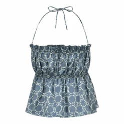 BILLIE TOP- PITCH BLUE STARGAZER -TUKE BAZAAR Sales Store SilkCottenPitchBlueBillieTop Back