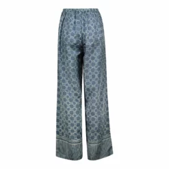 COCO TROUSERS - PITCH BLUE -TUKE BAZAAR Sales Store SilkCottenpitchBlueCocotrousers Back
