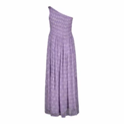 TARA DRESS - SAND VERBENA -TUKE BAZAAR Sales Store SilkCrinkleSandVerbenaTaraDress Back