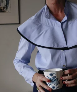 THE BLUE MIA BLOUSE -TUKE BAZAAR Sales Store THE TROPEA BLOUSE 5 3