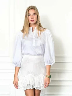 The Balloon Sleeve Shirt -TUKE BAZAAR Sales Store TheShirtbyRochelleBehrens Womens White TheClassicCollection TheBalloonSleeveShirt 4 52988ae0 ea3e 47e2 8dac becebac65169