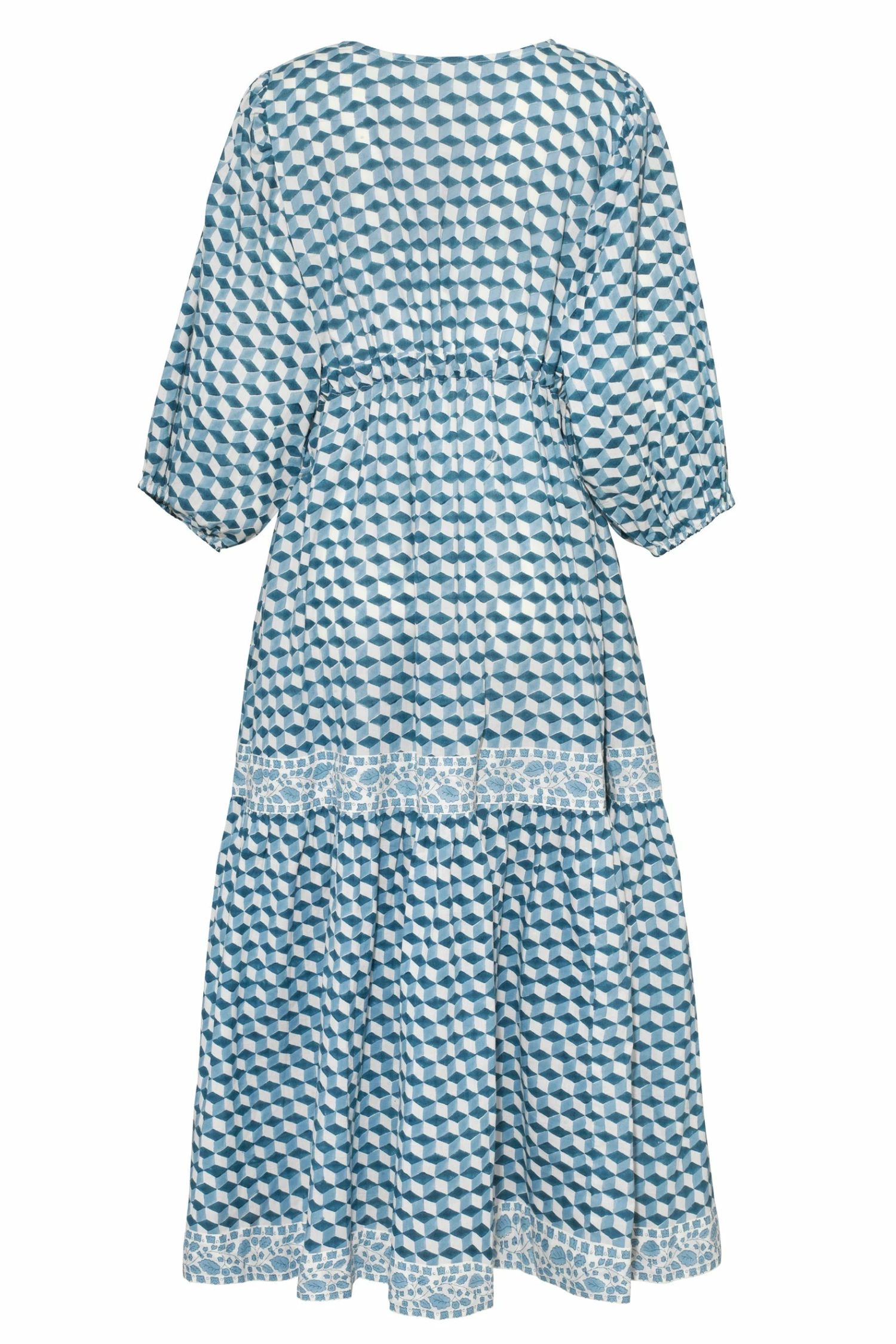 Jaime Dress In Blue Falling Blocks 2 Jaime Dress In Blue Falling Blocks - Image 2