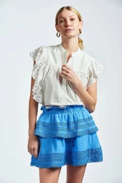 The Sleeveless Scarlett Shirt -TUKE BAZAAR Sales Store sleeveless scarlett shirt white 4