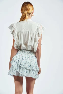 The Sleeveless Scarlett Shirt -TUKE BAZAAR Sales Store sleveless scarlett shirt white7