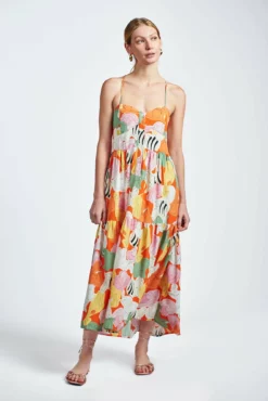 The Leora Dress -TUKE BAZAAR Sales Store theleoradressbrightanimal1