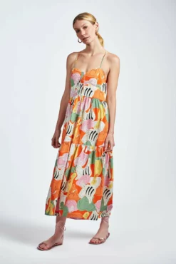 The Leora Dress -TUKE BAZAAR Sales Store theleoradressbrightanimal2