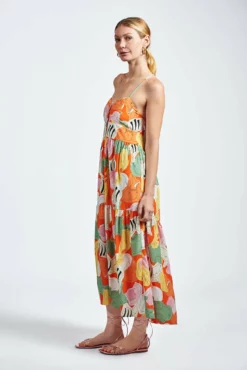 The Leora Dress -TUKE BAZAAR Sales Store theleoradressbrightanimal4