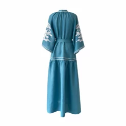 Turquoise Swan Dress -TUKE BAZAAR Sales Store turqm11